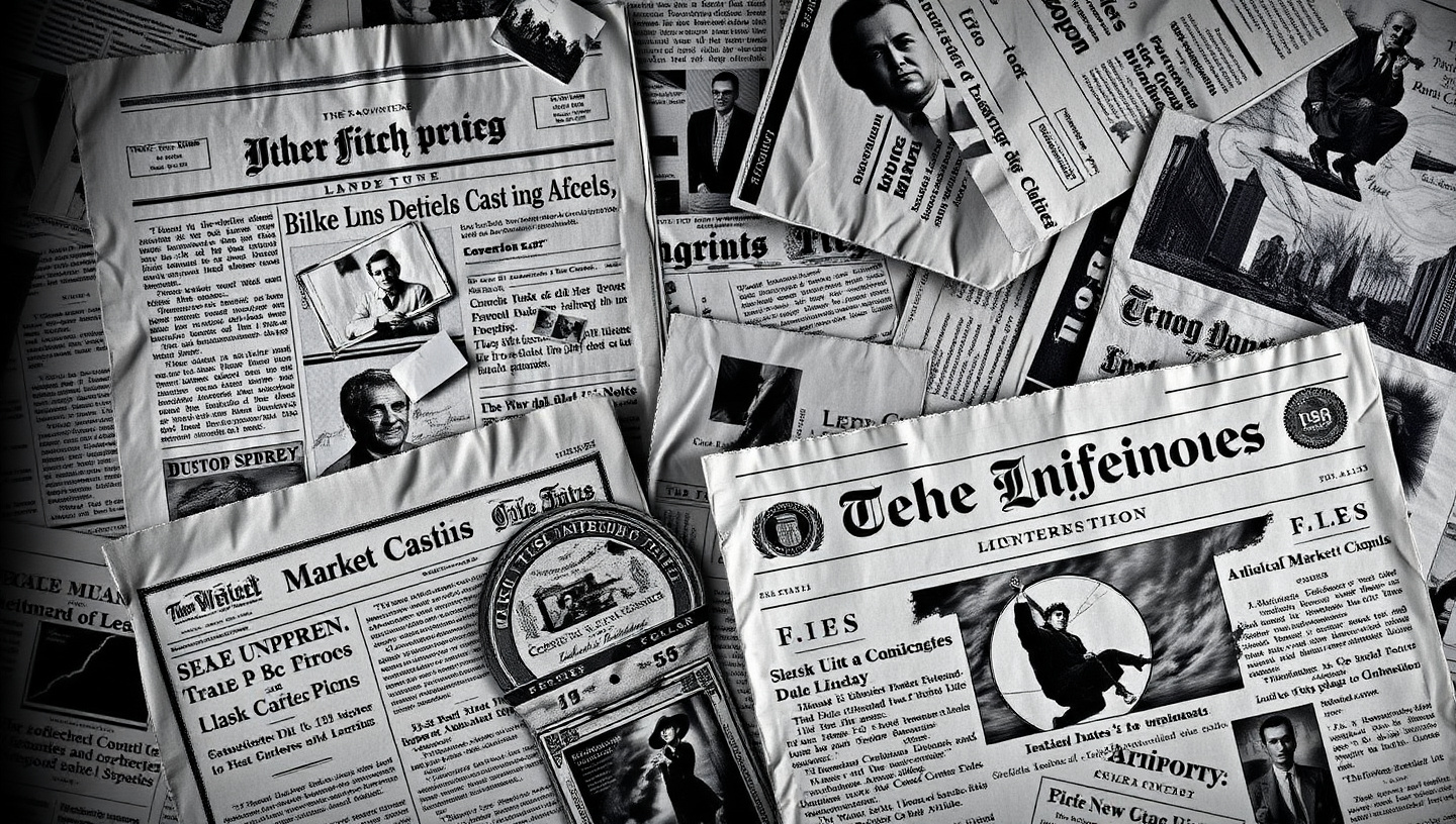 Коллаж ключевых событий финансовых рынков